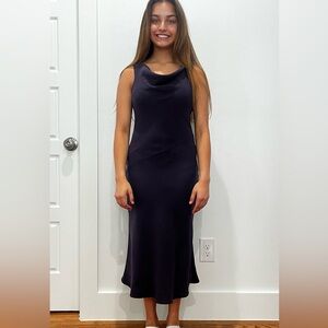 Vintage Ann Taylor Purple Cowl Neck Dress